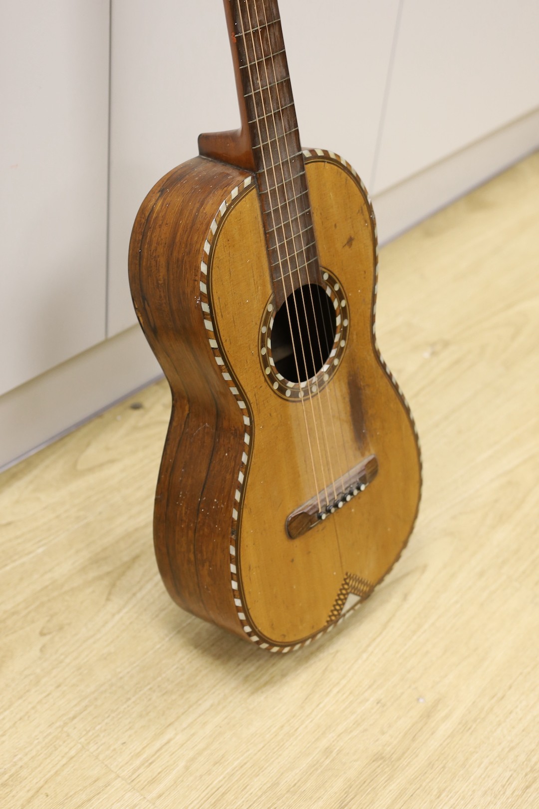 A Victorian parlour guitar